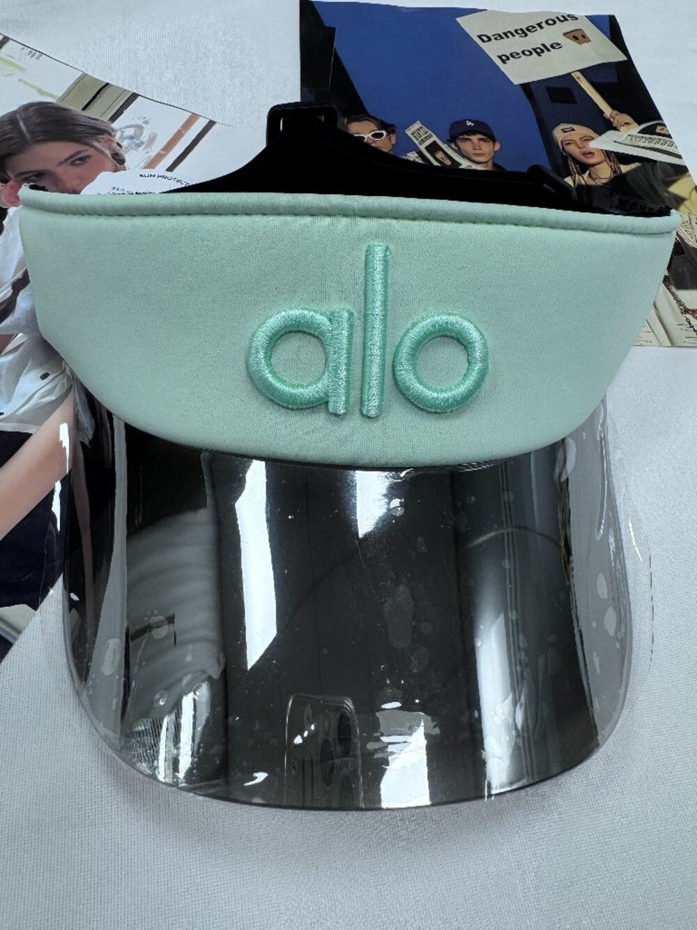 NWT 💚 Alo Yoga Spearmint Airlift Solar Visor Tennis Golf Sun Cap UV Protection